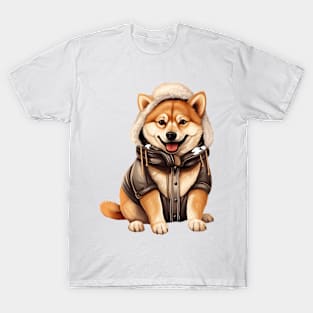 Winter Shiba Inu Dog T-Shirt